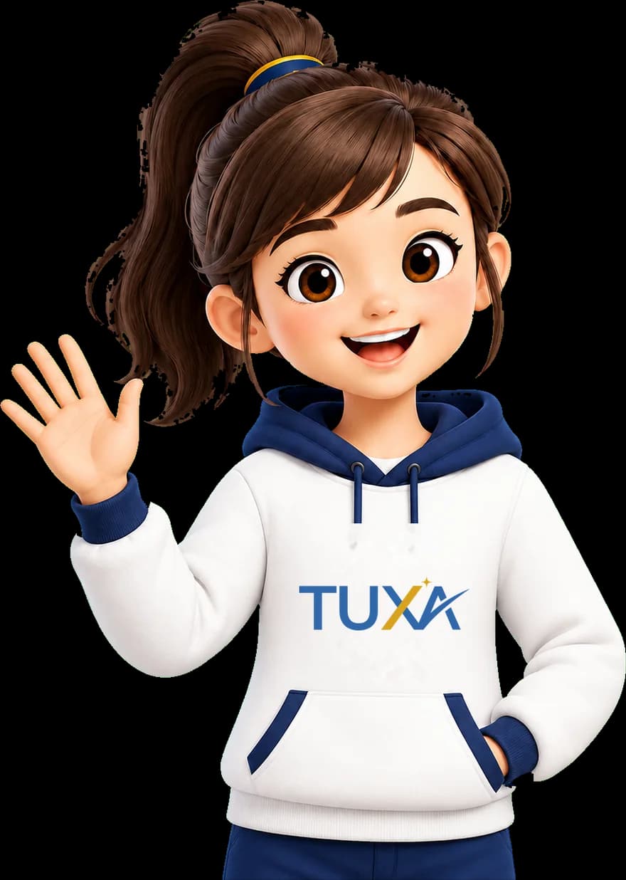 มาสคอต TUXA เชิญชวนให้เริ่มใช้งาน